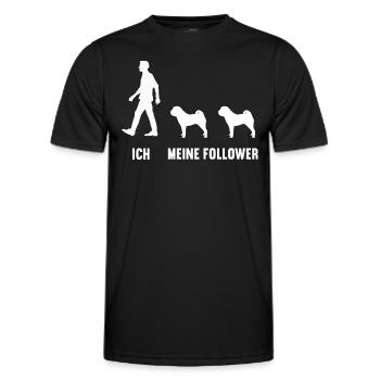 Ich Meine Follwer Shar pei - Männer Funktions-T-Shirt - Schwarz - Vorne - AI Model Male 178 dark (178cm)