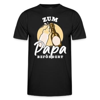 Papa 2024 in Bearbeitung Befördert zum Papa - Männer Funktions-T-Shirt - Schwarz - Vorne - AI Model Male 178 dark (178cm)