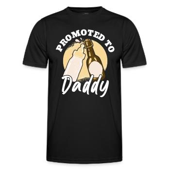 Papa 2024 in Bearbeitung Befördert zum Papa - Männer Funktions-T-Shirt - Schwarz - Vorne - AI Model Male 178 dark (178cm)