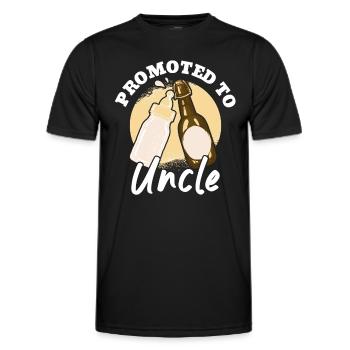 Promoted To Uncle 2024 - Männer Funktions-T-Shirt - Schwarz - Vorne - AI Model Male 178 dark (178cm)