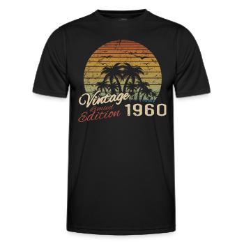 Jahrgang 1960er Geburtstagsgeschenk 1960er Retro 1960er Jahre - Männer Funktions-T-Shirt - Schwarz - Vorne - AI Model Male 178 dark (178cm)