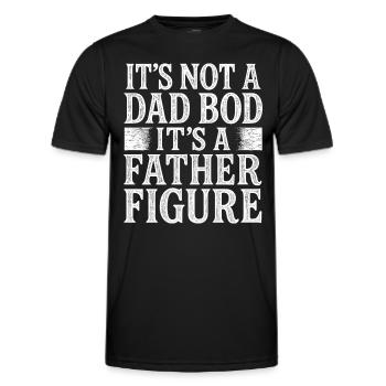 Vintage Dad Humor Father Figure - Men's Functional T-Shirt - black - Front - AI Model Male 178 dark (178cm)