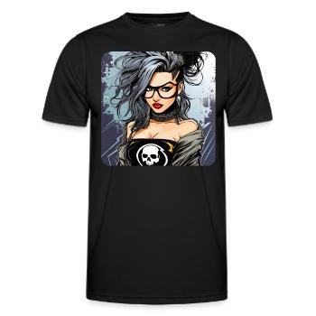 Cooles Punker Gothik Girl - Männer Funktions-T-Shirt - Schwarz - Vorne - AI Model Male 178 dark (178cm)