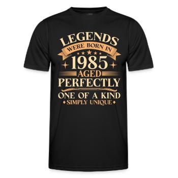 40. Geburtstag Vintage - Jahrgang 1985 - Männer Funktions-T-Shirt - Schwarz - Vorne - AI Model Male 178 dark (178cm)