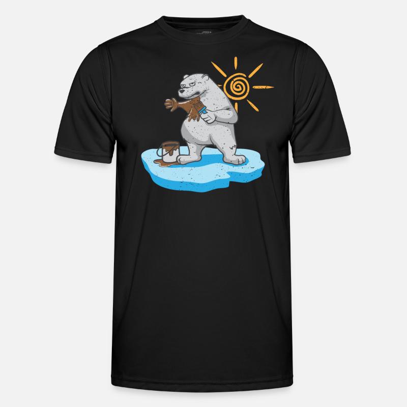 Umweltschutz Klimawandel Tag der Erde Eisbär Demo Männer Funktions-T-Shirt