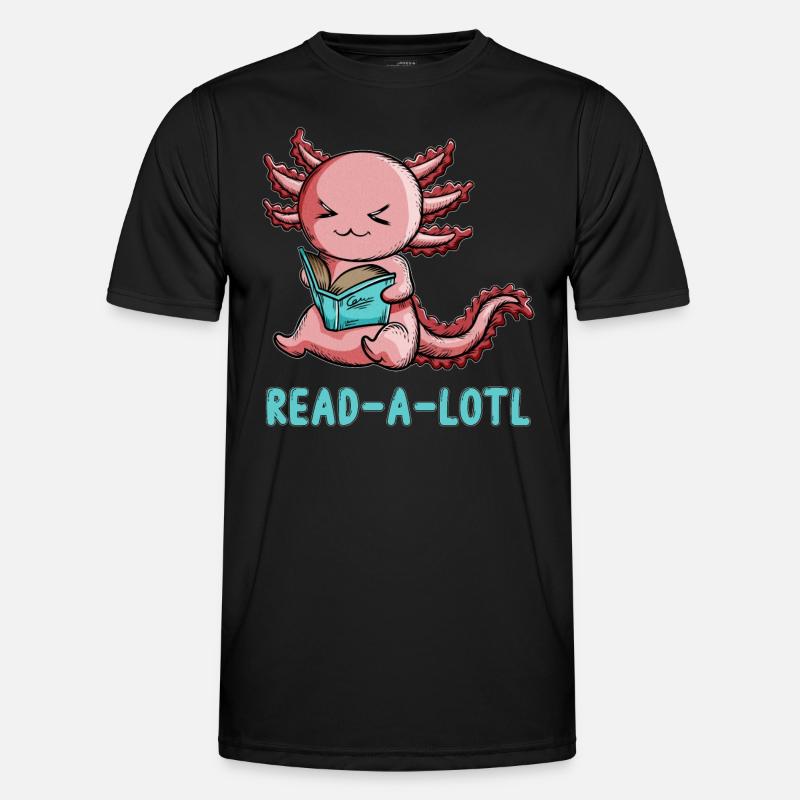 Molch Buch lesen Axolotl will ein bisschen lesen Männer Funktions-T-Shirt