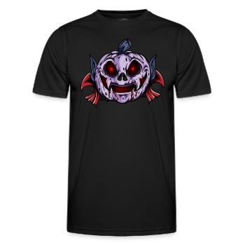 Vampir Kürbis Leuchtendes Skelett Halloween - Männer Funktions-T-Shirt - Schwarz - Vorne - AI Model Male 178 dark (178cm)