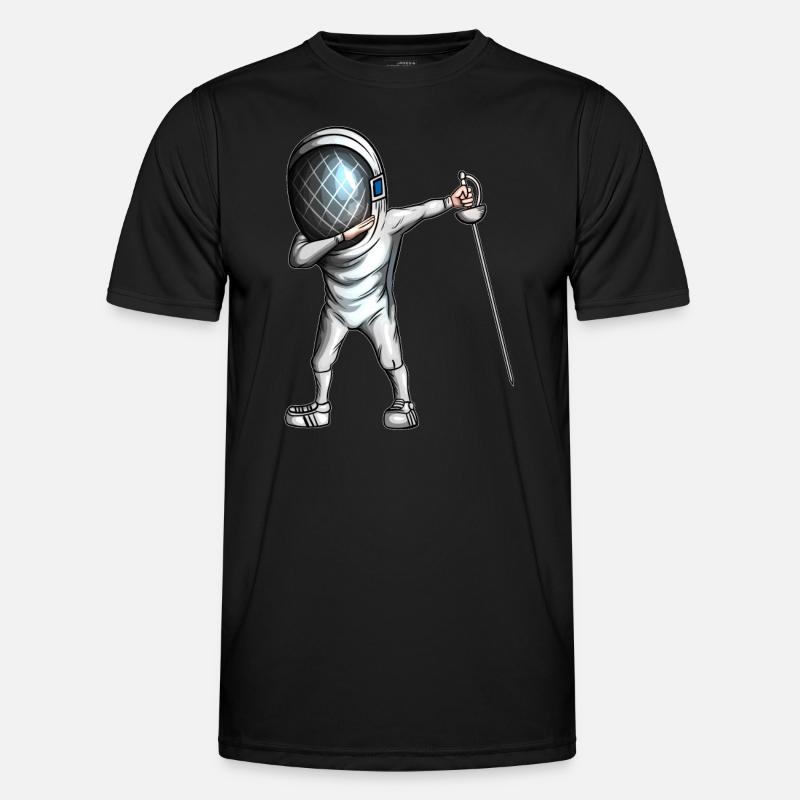 Fechtkunst Degen Kampf Fechtform Degenfechten - Männer Funktions-T-Shirt - Schwarz