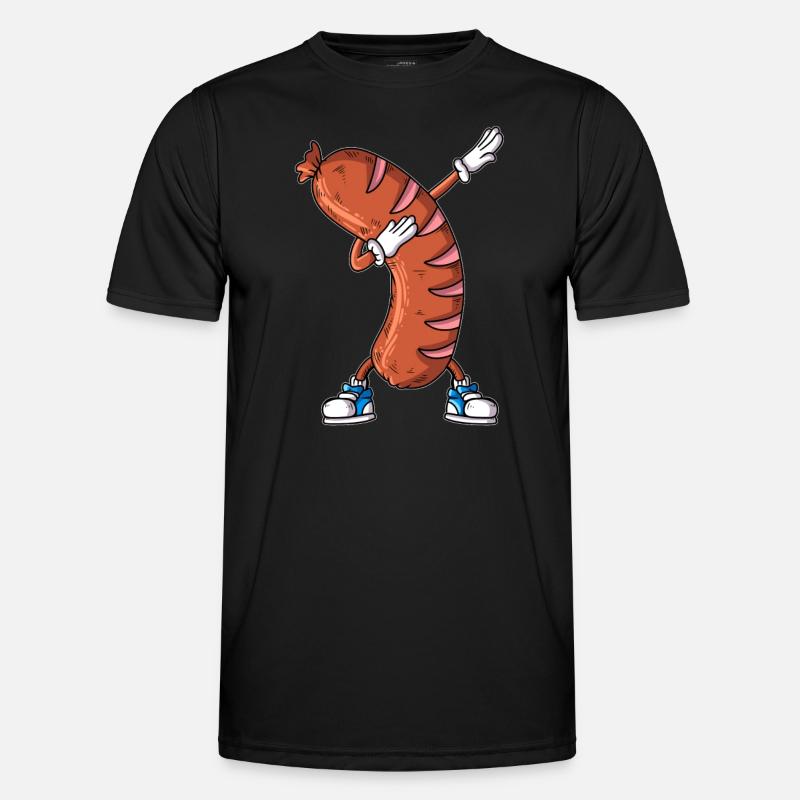 Angrillen Kohlegrill Wurst Roster macht Dabbibg Männer Funktions-T-Shirt