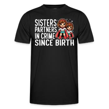 SŒURS : PARTENAIRES DANS LE CRIME DEPUIS LA NAISSANCE - T-shirt sport Homme - noir - Devant - AI Model Male 178 dark (178cm)