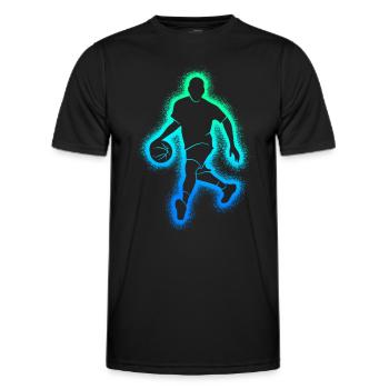 Basketball Players Basketball Players Boys Basketball - Men's Functional T-Shirt - black - Front - AI Model Male 178 dark (178cm)