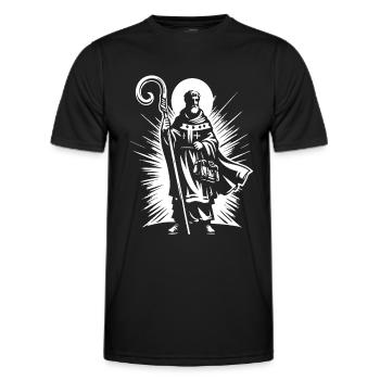 Saint Nicholas – Classic Design - Men's Functional T-Shirt - black - Front - AI Model Male 178 dark (178cm)