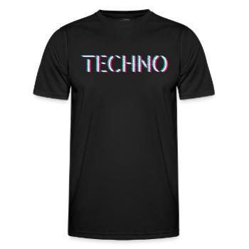 Techno Rave Festival Electro Musik Raver - Männer Funktions-T-Shirt - Schwarz - Vorne - AI Model Male 178 dark (178cm)
