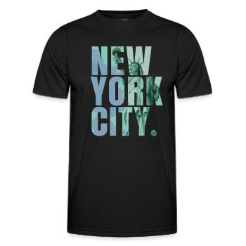 New York City Freiheitsstatue USA Souvenir - Männer Funktions-T-Shirt - Schwarz - Vorne - AI Model Male 178 dark (178cm)