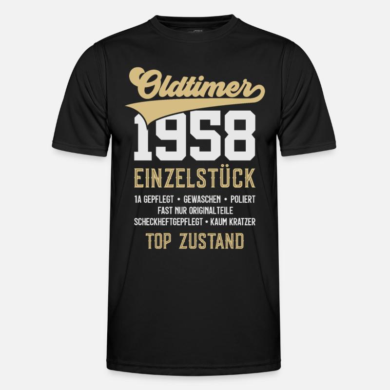 OLDTIMER 1958 EINZELSTÜCK 68. GEBURTSTAG Männer Funktions-T-Shirt