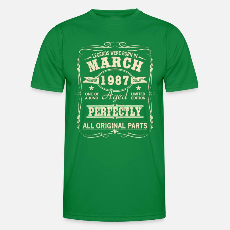 Millésime Mars 1987 Anniversaire T-shirt sport Homme