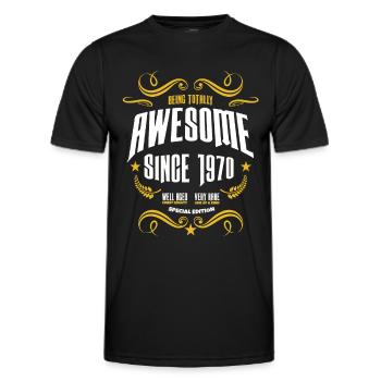 Absolut fantastisch seit 1970 - Männer Funktions-T-Shirt - Schwarz - Vorne - AI Model Male 178 dark (178cm)
