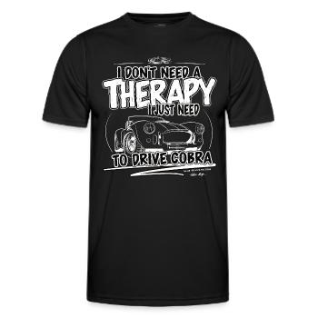 Ich brauche keine Therapie, ich muss nur Cobra ... - Männer Funktions-T-Shirt - Schwarz - Vorne - AI Model Male 178 dark (178cm)
