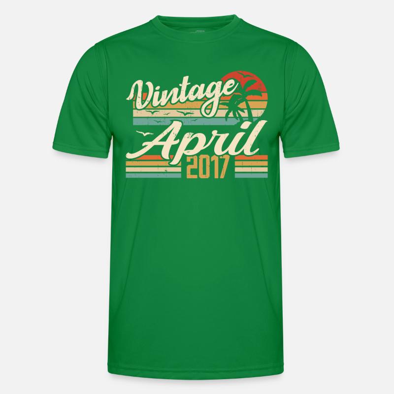April 2017 Geburtstag Vintage Geschenkidee 2017 Männer Funktions-T-Shirt