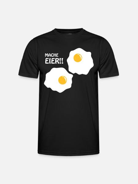Mache Eier - Männer Funktions-T-Shirt - Schwarz