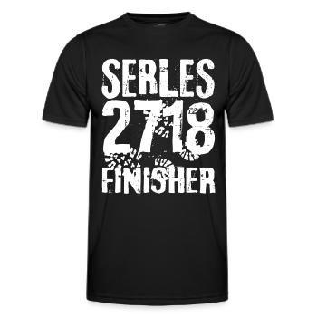 Serles 2718 Finisher Tirol Wandern Bergsteigen - Männer Funktions-T-Shirt - Schwarz - Vorne - AI Model Male 178 dark (178cm)