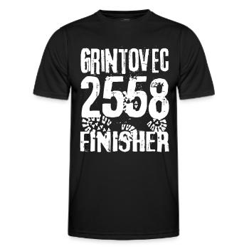 Grintovec 2558 Slovenia Mountaineering Hiking - Men's Functional T-Shirt - black - Front - AI Model Male 178 dark (178cm)