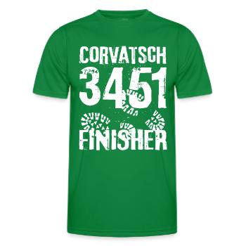 Piz Corvatsch Graubünden Bernina Group Engadin - Men's Functional T-Shirt - kelly green - Front - AI Model Male 178 dark (178cm)