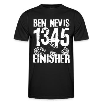 Ben Nevis Mountain Munro Bagging Scotland Highlands - Men's Functional T-Shirt - black - Front - AI Model Male 178 dark (178cm)