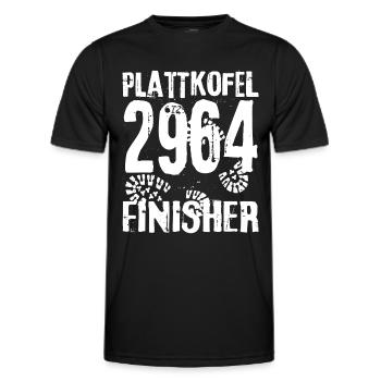 Sasso Piatto Sas Plat Tyrol du Sud Randonneurs - T-shirt sport Homme - noir - Devant - AI Model Male 178 dark (178cm)