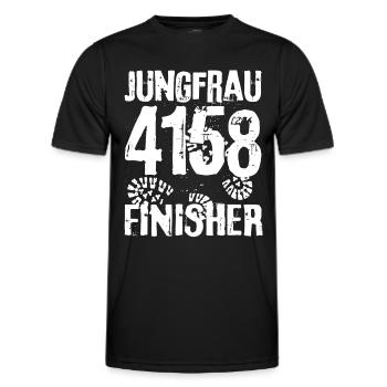 Jungfrau Berg Besteigung Jungfraujoch Bergsteiger - Männer Funktions-T-Shirt - Schwarz - Vorne - AI Model Male 178 dark (178cm)