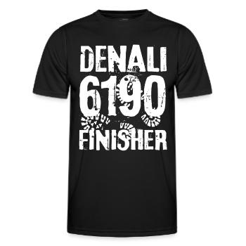 Denali Mont McKinley Mountain Alaska 7 Sept sommets - T-shirt sport Homme - noir - Devant - AI Model Male 178 dark (178cm)