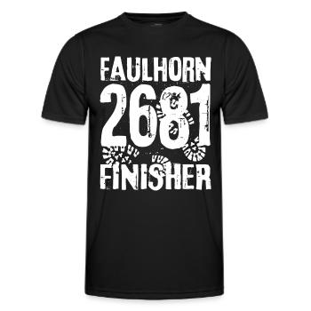 Faulhorn, Finisher, Berg, Bernese Oberland, Grindelwald - Men's Functional T-Shirt - black - Front - AI Model Male 178 dark (178cm)