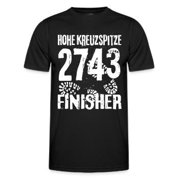 Hohe Kreuzspitze Punta Altacroce Meran Dolomiten - Männer Funktions-T-Shirt - Schwarz - Vorne - AI Model Male 178 dark (178cm)