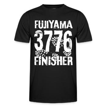 Mount Fuji Fujiyama volcano mountain Japan mountaineering - Men's Functional T-Shirt - black - Front - AI Model Male 178 dark (178cm)