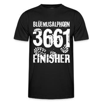 Blüemlisalphorn Blümlisalp Randonnée Oberland bernois - T-shirt sport Homme - noir - Devant - AI Model Male 178 dark (178cm)