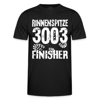 Rinnenspitze Berg Sieben Gipfel Stubaital Wandern - Männer Funktions-T-Shirt - Schwarz - Vorne - AI Model Male 178 dark (178cm)