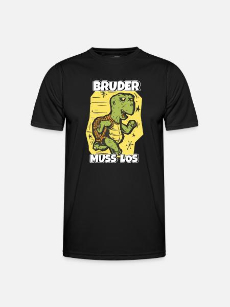 Bruder muss los - Männer Funktions-T-Shirt - Schwarz
