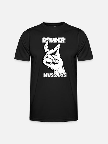 Bruder muss los - Männer Funktions-T-Shirt - Schwarz