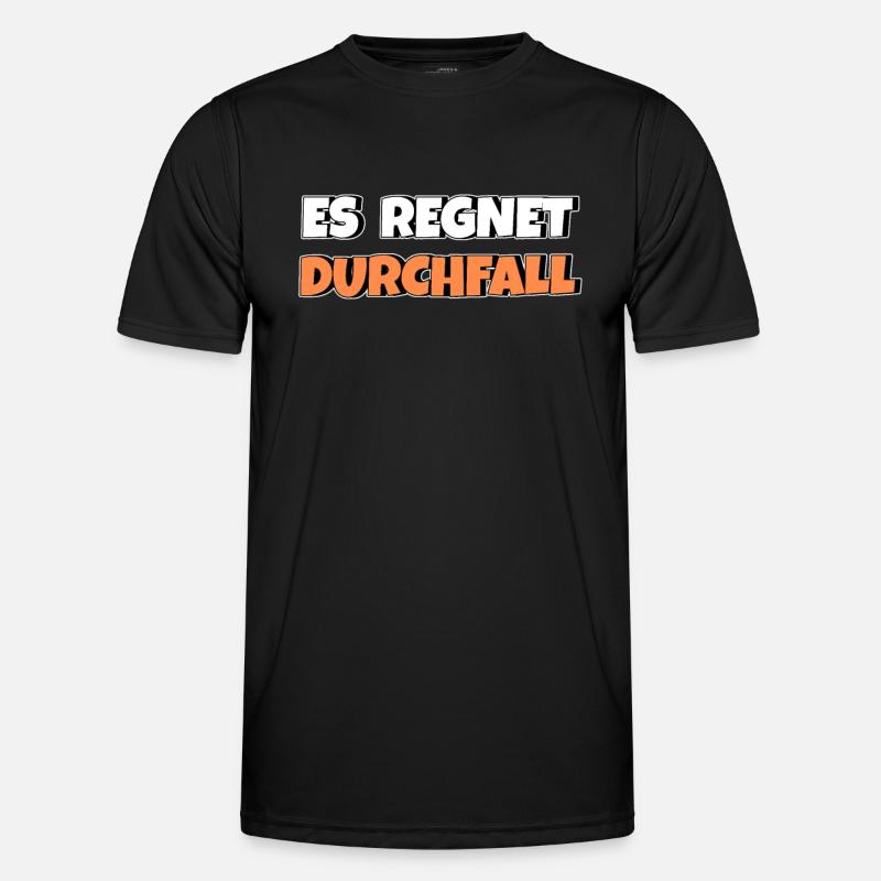 Es regnet Durchfall - Männer Funktions-T-Shirt - Schwarz