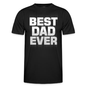 best dad ever - Men's Functional T-Shirt - black - Front - AI Model Male 178 dark (178cm)