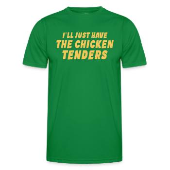 Ich werde nur die Chicken Tenders lustig haben - Männer Funktions-T-Shirt - Kelly Green - Vorne - AI Model Male 178 dark (178cm)
