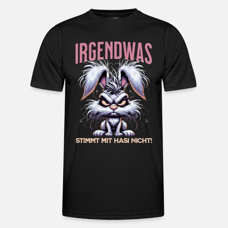 IRGENDWAS STIMMT MIT HASI NICHT Comic- Style Männer Funktions-T-Shirt