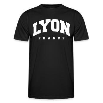 Lyon - Männer Funktions-T-Shirt - Schwarz - Vorne - AI Model Male 178 dark (178cm)