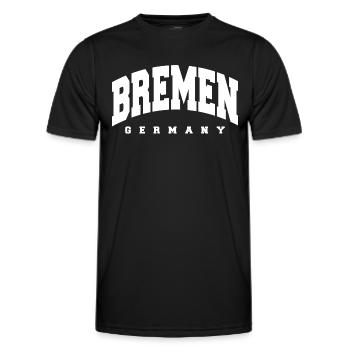 Bremen - Men's Functional T-Shirt - black - Front - AI Model Male 178 dark (178cm)
