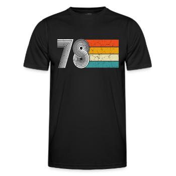 1978 Édition Limitée,1978 Gif Anniversaire Classique - T-shirt sport Homme - noir - Devant - AI Model Male 178 dark (178cm)