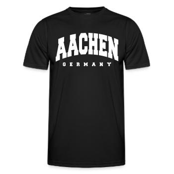 Aachen - Men's Functional T-Shirt - black - Front - AI Model Male 178 dark (178cm)