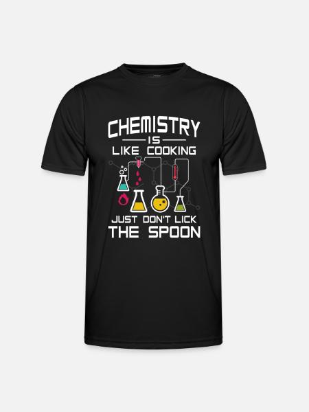 Chemistry like Cooking just don't lick the Spoon - Men's Functional T-Shirt - black