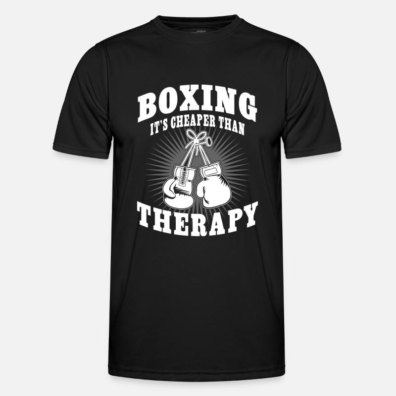 Boxing it's cheaper than Therapy - Funktionsshirt til herrer - sort