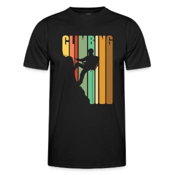 Escalade Rétro Vintage - T-shirt sport Homme - noir - Devant - AI Model Male 178 dark (178cm)