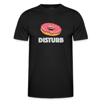 Donut Disturb - Men's Functional T-Shirt - black - Front - AI Model Male 178 dark (178cm)